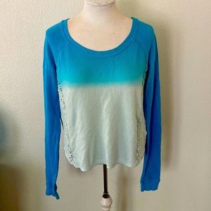 Dip dye light weight sweatshirt
